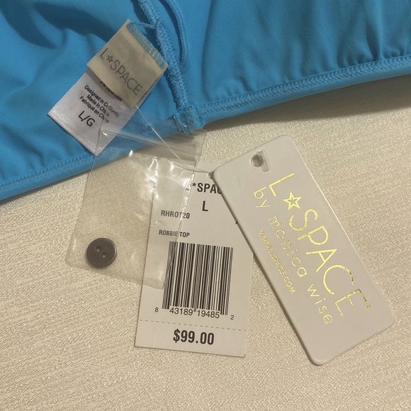 L*SPACE Women's ROBBIE TOP Ribbed Bikini Top Size L - Picture 5 of 5